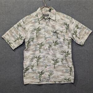 Wolverine Workwear Shirt Mens Medium Button Up All Over Print Hawaiian